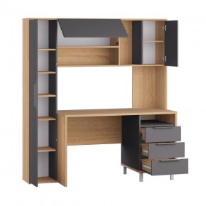 Стол рабочий 12.95 N Комфорт (Дуб сонома, Темно - серый U2601) в Ханты-Мансийске - hanty-mansiysk.ok-mebel.com | фото 2