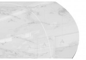 Стол стеклянный Норфолк 100х78 белый мрамор / черный в Ханты-Мансийске - hanty-mansiysk.ok-mebel.com | фото 5
