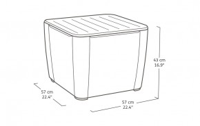 Стол-сундук Лузон Плюс (Luzon Plus Flat Wicker), графит в Ханты-Мансийске - hanty-mansiysk.ok-mebel.com | фото 2