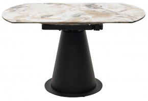 Стол TERAMO 135 GLOSS GRAND JADE SOLID CERAMIC, керамика, поворотн.механизм / Черный каркас, ®DISAUR в Ханты-Мансийске - hanty-mansiysk.ok-mebel.com | фото 16