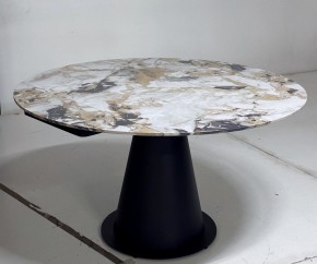 Стол TERAMO 135 GLOSS GRAND JADE SOLID CERAMIC, керамика, поворотн.механизм / Черный каркас, ®DISAUR в Ханты-Мансийске - hanty-mansiysk.ok-mebel.com | фото 5
