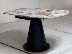 Стол TERAMO 135 GLOSS GRAND JADE SOLID CERAMIC, керамика, поворотн.механизм / Черный каркас, ®DISAUR в Ханты-Мансийске - hanty-mansiysk.ok-mebel.com | фото 9
