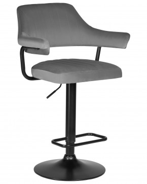 Стул барный DOBRIN CHARLY BLACK, серый велюр (MJ9-75) в Ханты-Мансийске - hanty-mansiysk.ok-mebel.com | фото