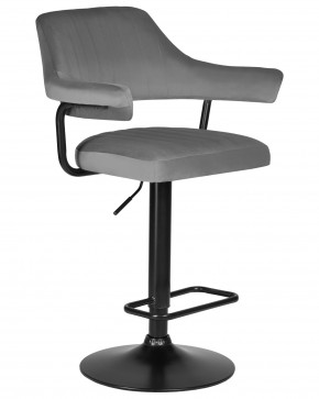 Стул барный DOBRIN CHARLY BLACK, серый велюр (MJ9-75) в Ханты-Мансийске - hanty-mansiysk.ok-mebel.com | фото 2
