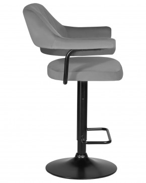 Стул барный DOBRIN CHARLY BLACK, серый велюр (MJ9-75) в Ханты-Мансийске - hanty-mansiysk.ok-mebel.com | фото 3