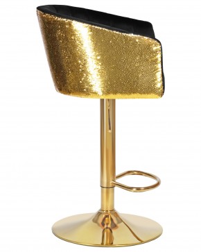 Стул барный DOBRIN DARCY GOLD SHINY, черный велюр с золотыми пайетками в Ханты-Мансийске - hanty-mansiysk.ok-mebel.com | фото 3