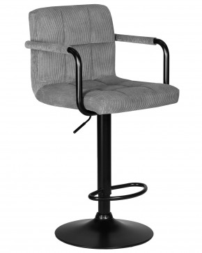 Стул барный DOBRIN KRUGER ARM BLACK, серый вельвет (LAR-E2041-25) в Ханты-Мансийске - hanty-mansiysk.ok-mebel.com | фото 2