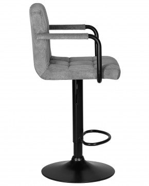 Стул барный DOBRIN KRUGER ARM BLACK, серый вельвет (LAR-E2041-25) в Ханты-Мансийске - hanty-mansiysk.ok-mebel.com | фото 3