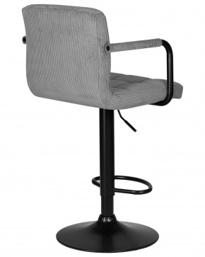 Стул барный DOBRIN KRUGER ARM BLACK, серый вельвет (LAR-E2041-25) в Ханты-Мансийске - hanty-mansiysk.ok-mebel.com | фото 4
