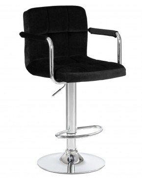 Стул барный DOBRIN KRUGER ARM, черный велюр (MJ9-101) в Ханты-Мансийске - hanty-mansiysk.ok-mebel.com | фото