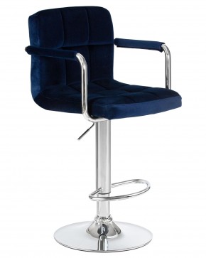 Стул барный DOBRIN KRUGER ARM, синий велюр (MJ9-117) в Ханты-Мансийске - hanty-mansiysk.ok-mebel.com | фото