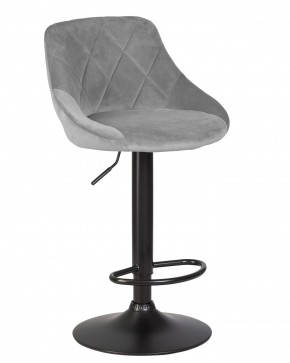 Стул барный DOBRIN LOGAN BLACK, серый велюр (MJ9-75) в Ханты-Мансийске - hanty-mansiysk.ok-mebel.com | фото