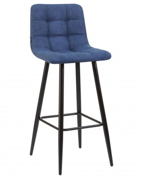 Стул барный DOBRIN NICOLE, черные матовые ножки, синяя ткань (UF860-14B) в Ханты-Мансийске - hanty-mansiysk.ok-mebel.com | фото