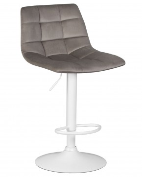 Стул барный DOBRIN TAILOR WHITE, серый велюр (MJ9-75) в Ханты-Мансийске - hanty-mansiysk.ok-mebel.com | фото