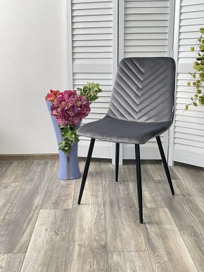 Стул DUKE BLUVEL-14 GREY, велюр / черный каркас М-City в Ханты-Мансийске - hanty-mansiysk.ok-mebel.com | фото 4