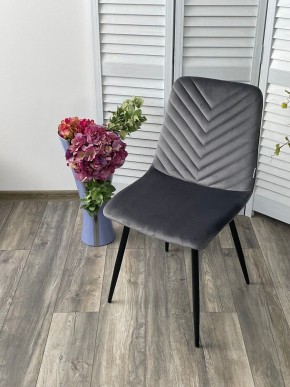 Стул DUKE BLUVEL-14 GREY, велюр / черный каркас М-City в Ханты-Мансийске - hanty-mansiysk.ok-mebel.com | фото 5