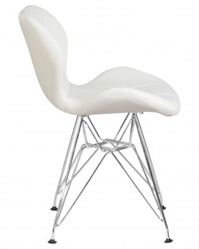 Стул обеденный DOBRIN BUTTERFLY CHROME, ножки хром, цвет белый в Ханты-Мансийске - hanty-mansiysk.ok-mebel.com | фото 3