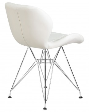 Стул обеденный DOBRIN BUTTERFLY CHROME, ножки хром, цвет белый в Ханты-Мансийске - hanty-mansiysk.ok-mebel.com | фото 4