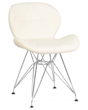 Стул обеденный DOBRIN BUTTERFLY CHROME, ножки хром, цвет кремовый в Ханты-Мансийске - hanty-mansiysk.ok-mebel.com | фото