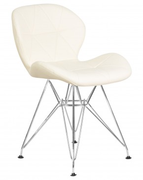 Стул обеденный DOBRIN BUTTERFLY CHROME, ножки хром, цвет кремовый в Ханты-Мансийске - hanty-mansiysk.ok-mebel.com | фото 2