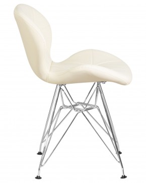 Стул обеденный DOBRIN BUTTERFLY CHROME, ножки хром, цвет кремовый в Ханты-Мансийске - hanty-mansiysk.ok-mebel.com | фото 3