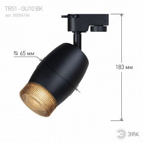 Светильник на штанге Эра  TR51 - GU10 BK в Ханты-Мансийске - hanty-mansiysk.ok-mebel.com | фото 4