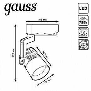 Светильник на штанге Gauss Track Light TR061 в Ханты-Мансийске - hanty-mansiysk.ok-mebel.com | фото 6