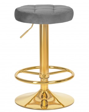 Табурет барный DOBRIN BRUNO GOLD, серый велюр (MJ9-75) в Ханты-Мансийске - hanty-mansiysk.ok-mebel.com | фото