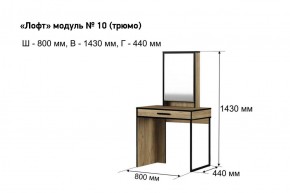Трюмо "Лофт 10" в Ханты-Мансийске - hanty-mansiysk.ok-mebel.com | фото 3