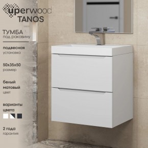 Тумба под раковину Uperwood Tanos 50 см, подвесная, белая матовая в Ханты-Мансийске - hanty-mansiysk.ok-mebel.com | фото 6