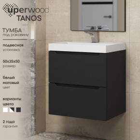 Тумба под раковину Uperwood Tanos 50 см, подвесная, черная матовая в Ханты-Мансийске - hanty-mansiysk.ok-mebel.com | фото 4