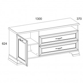 Тумба RTV 1D2SN, TIFFANY, цвет вудлайн кремовый в Ханты-Мансийске - hanty-mansiysk.ok-mebel.com | фото 2