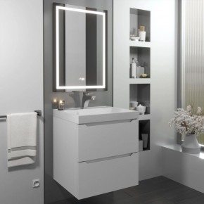 Тумба с раковиной Uperwood Tanos 50 см, подвесная, белая матовая в Ханты-Мансийске - hanty-mansiysk.ok-mebel.com | фото