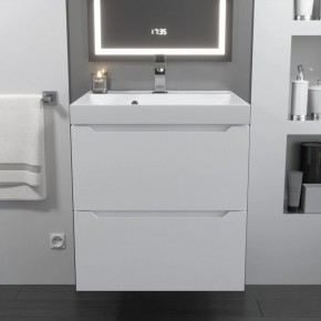 Тумба с раковиной Uperwood Tanos 50 см, подвесная, белая матовая в Ханты-Мансийске - hanty-mansiysk.ok-mebel.com | фото 10