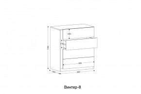 ВИНТЕР Спальный гарнитур (модульный) в Ханты-Мансийске - hanty-mansiysk.ok-mebel.com | фото 13