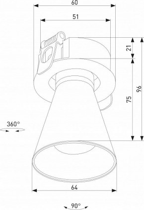 Встраиваемый светильник Elektrostandard Bell 25097/LED 8W 3000K белый в Ханты-Мансийске - hanty-mansiysk.ok-mebel.com | фото 5