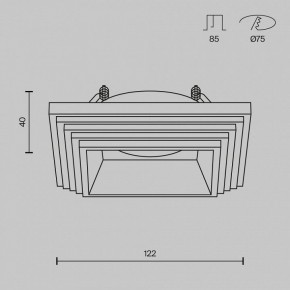 Встраиваемый светильник Maytoni Gyps Modern DL005-1-01-W-1 в Ханты-Мансийске - hanty-mansiysk.ok-mebel.com | фото 6