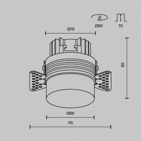 Встраиваемый светильник Maytoni Nude DL065-12W3K-TRS-W в Ханты-Мансийске - hanty-mansiysk.ok-mebel.com | фото 6