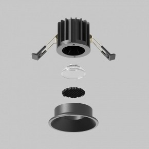 Встраиваемый светильник Maytoni Round DL058-7W2.7K-B в Ханты-Мансийске - hanty-mansiysk.ok-mebel.com | фото 5