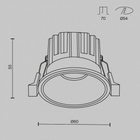 Встраиваемый светильник Maytoni Round DL058-7W2.7K-B в Ханты-Мансийске - hanty-mansiysk.ok-mebel.com | фото 9
