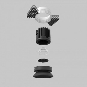 Встраиваемый светильник Maytoni Round DL058-7W2.7K-TRS-B в Ханты-Мансийске - hanty-mansiysk.ok-mebel.com | фото 5