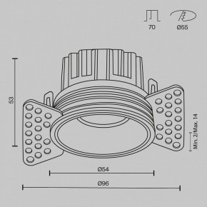 Встраиваемый светильник Maytoni Round DL058-7W2.7K-TRS-B в Ханты-Мансийске - hanty-mansiysk.ok-mebel.com | фото 9