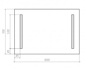 Зеркало Good Light 2-100 с подсветкой Домино (GL7016Z) в Ханты-Мансийске - hanty-mansiysk.ok-mebel.com | фото 3