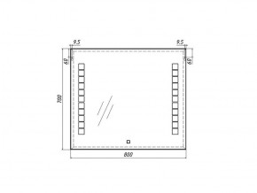 Зеркало Quadro 80 alum с подсветкой Sansa (SQ1017Z) в Ханты-Мансийске - hanty-mansiysk.ok-mebel.com | фото 7