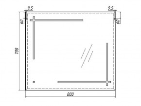 Зеркало Ray 80 black с подсветкой Sansa (SR1037Z) в Ханты-Мансийске - hanty-mansiysk.ok-mebel.com | фото 7